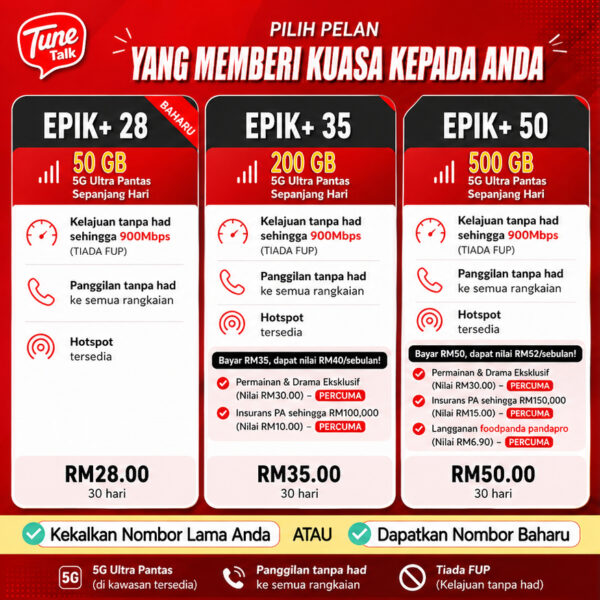 Tune Talk Batu Pahat Sim Kad Tunetalk Epik Pek